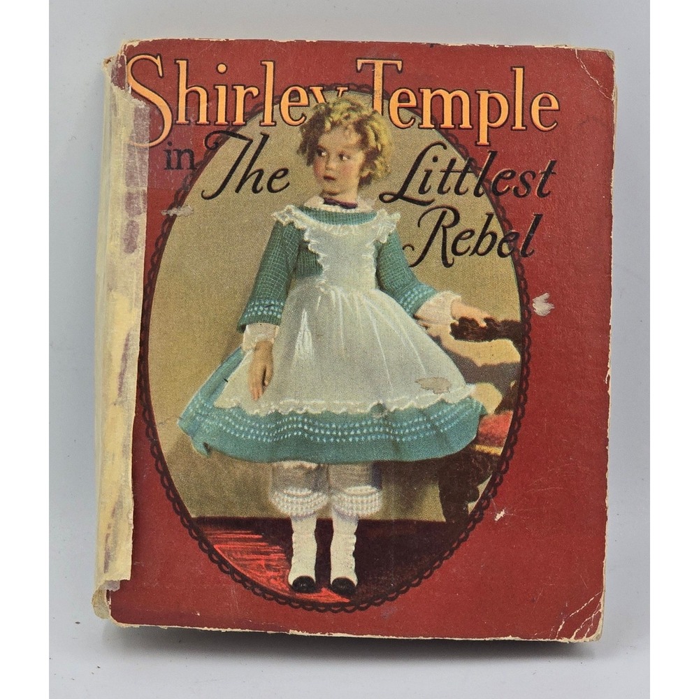 Antique Shirley Temple The Littlest Rebel Hardcover Book Movie Memorabilia VIDEO
